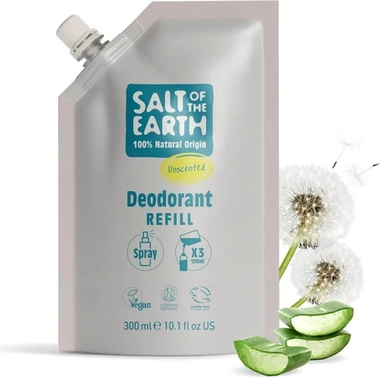Salt Of The Earth Tabiiy Dezodorant Spreyi uchun To'ldirish sumkasi