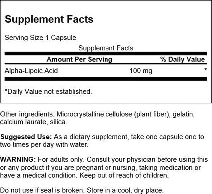 Добавка Swanson Alpha Lipoic Acid