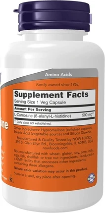 Now Foods L-Karnozin Vitamin Sert