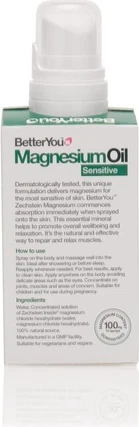 Спрей BetterYou Magnesium Oil Sensitive для суставов и мышц