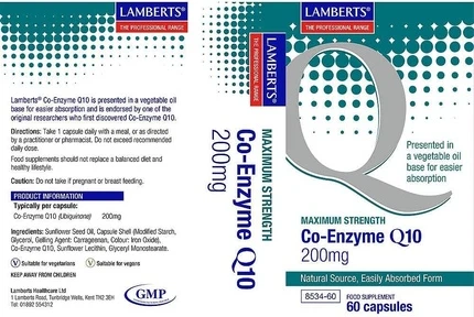 Capsules Lamberts Coenzyme Q10 200mg