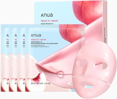 Ночная маска для лица Anua Peach 70 Niacin осветляющая с коллагеном
