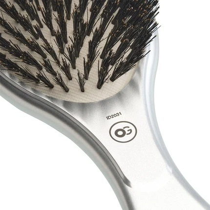Круглая щетка Olivia Garden Expert Care Oval Silver с щетиной кабана