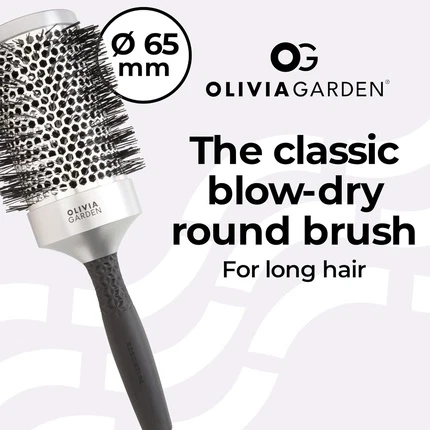 Круглая щетка Olivia Garden Essential Blowout Classic Silver