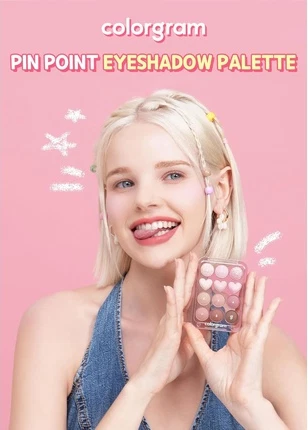 Тени для век Colorgram Pin Point Eyeshadow Palette 01 Персиковый Коралл Ультра-Растушевываемые Матовые