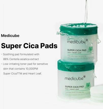 Pads Medicube Cica X Heart Leaf Vegan Certified