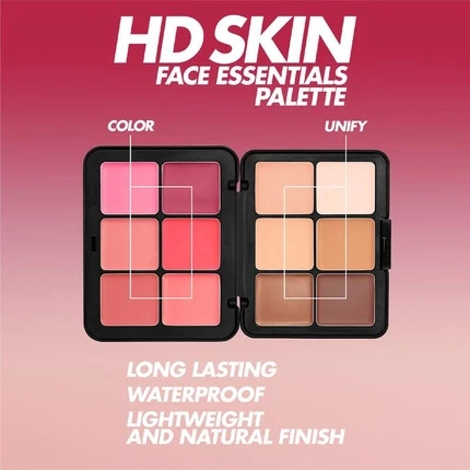 Complexion Set Make Up For Ever HD Skin Face Essentials Palette with Highlighters Medium Harmony 2