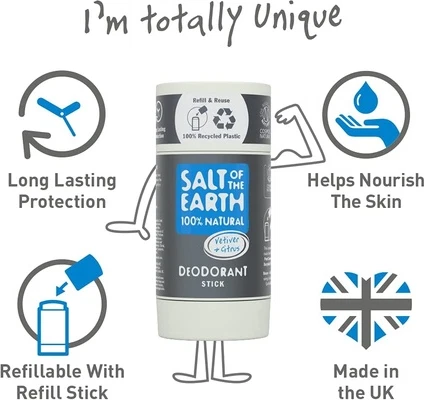 Дезодорант-стик многоразовый Salt Of The Earth Ветивер и Цитрус
