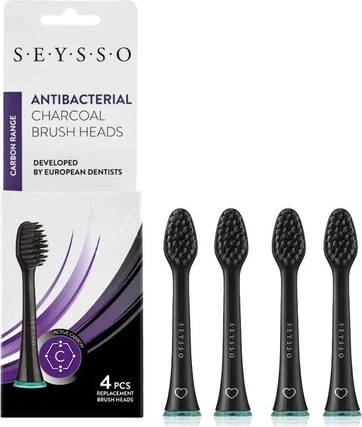 Электрические зубные щетки Seysso Seysso Carbon Antibacterial Sonic Toothbrushes 4 шт.