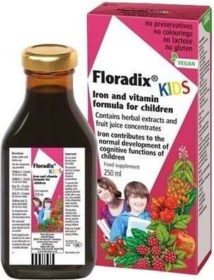 Жидкое железо и витаминная формула для детей Floradix