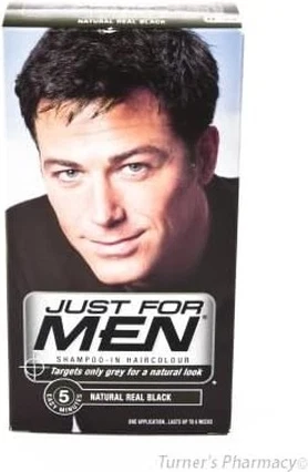 Just For Men Natural Real Black Shampoo
