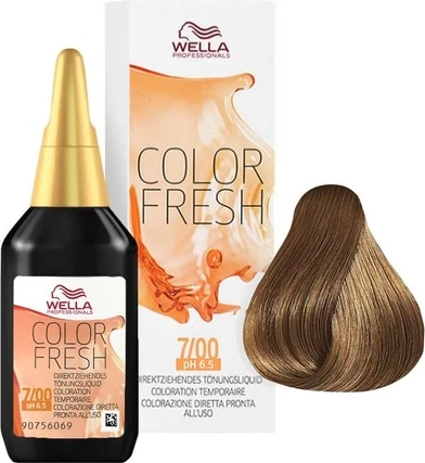 Yarim doimiy soch bo'yog'i Wella Professionals Color Fresh 7/00 O'rtacha saraton tabiiy