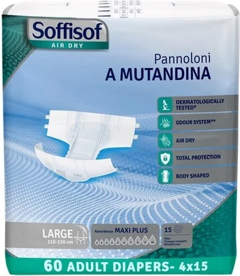 Подгузники Soffisof Air Dry Maxi Plus