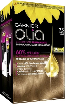 Garnier Olia Moyasiga bo'yalgan doimiy soch bo'yog'i, Oltin sariq
