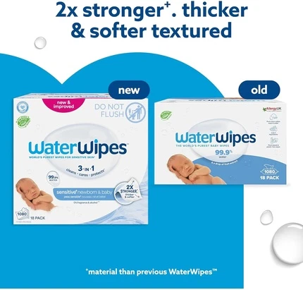 Влажные салфетки для новорожденных и младенцев WaterWipes