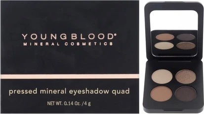 Youngblood Pressed Mineral Eyeshadow Quad Taupe Smoke