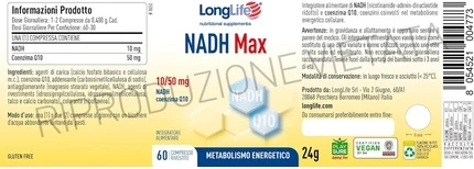 Longlife Nadh Max с Коэнзимом Q10