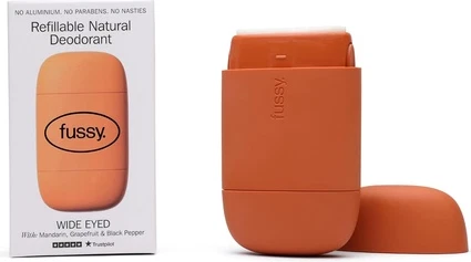 Deodorant Fussy Citrus Scent & Burnt Orange Case