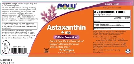Astaxanthin Softgels Now Foods