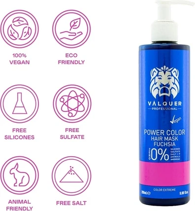 Маска для волос Valquer Vâquer Professional Power Colour (фуксия)