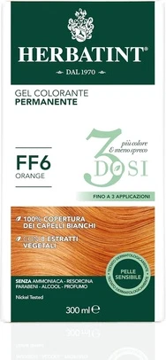 Стойкий гель-краска для волос Orange Herbatint