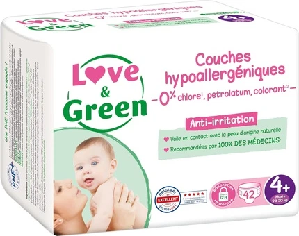 Подгузники Love & Green Размер 4+