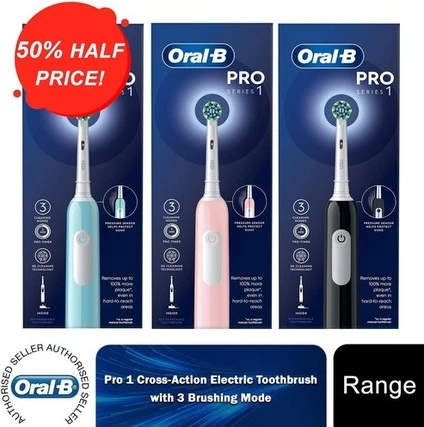 Электрическая перезаряжаемая зубная щетка Oral-B Pro 1 Crossaction
