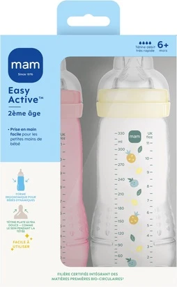 Mam Easy Active Бутылочка MamaJeans Ягодный + Жемчуг 330мл
