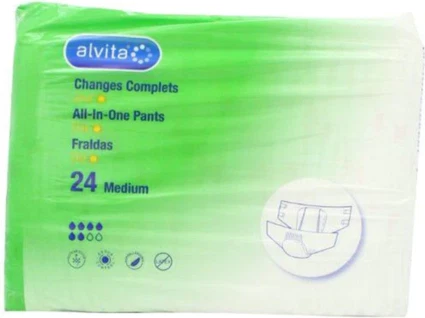 Alvita Incontinence Absorbent Adult Pants Medium