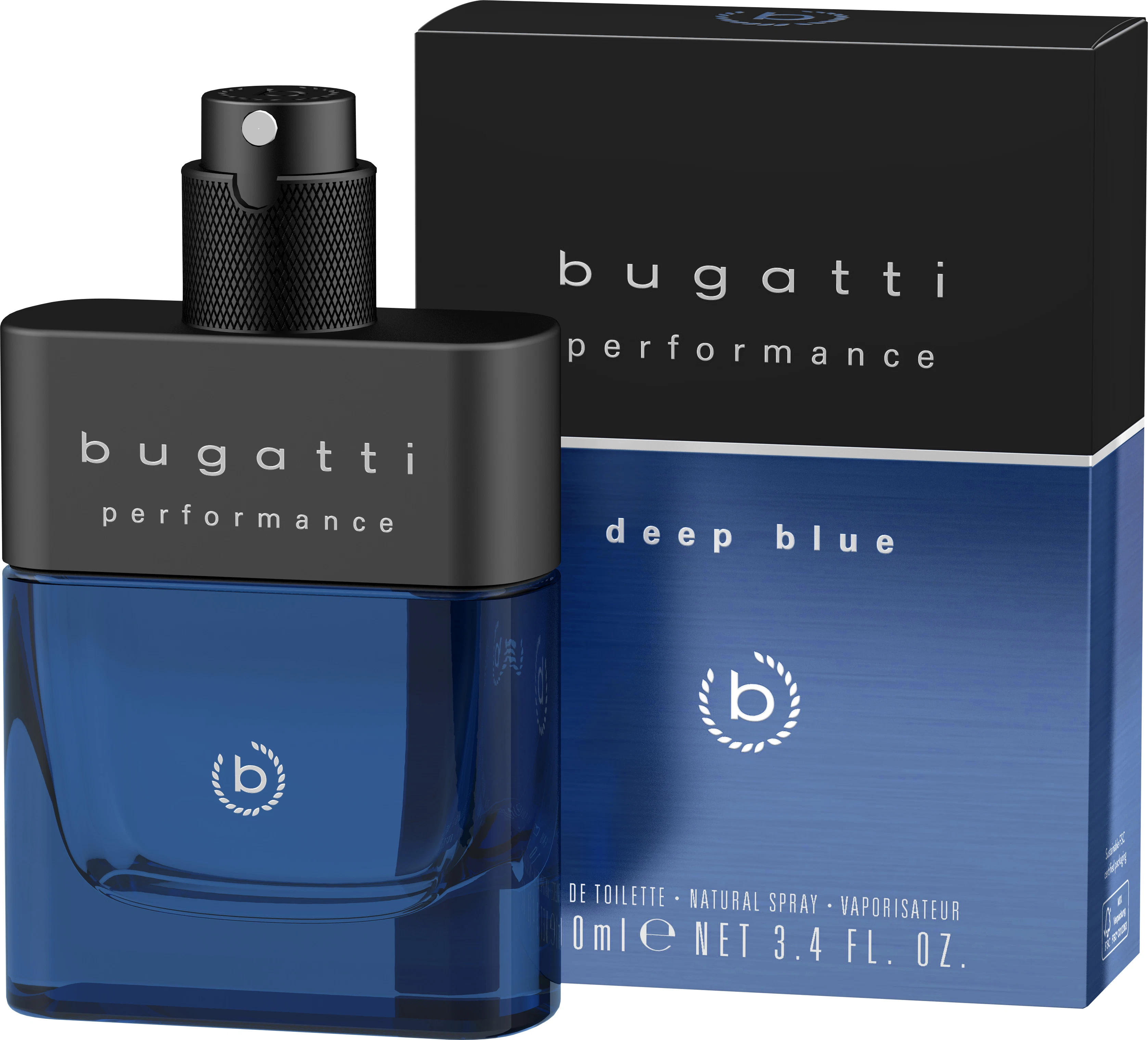 Eau De Toilette Bugatti Performance Deep Blue