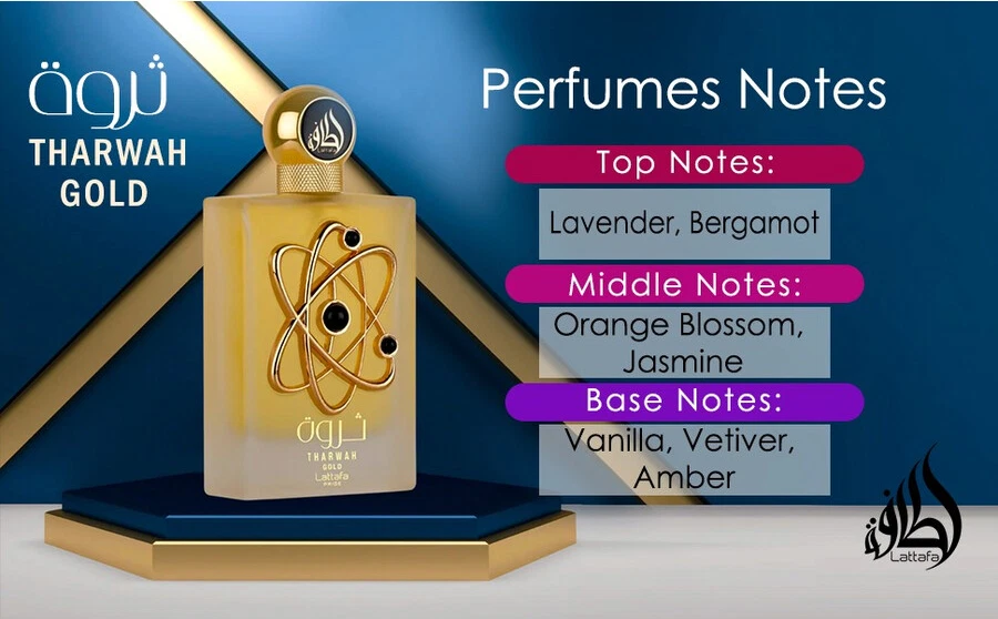Eau De Parfum Lattafa Tharwah Gold — photo 5